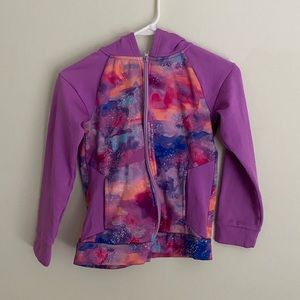 GIRLS GALAXY ZIP UP HOODIE